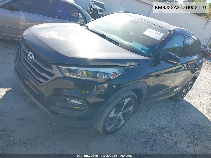 2016 Hyundai Tucson Sport VIN: KM8J33A21GU053110 Lot: 40622919