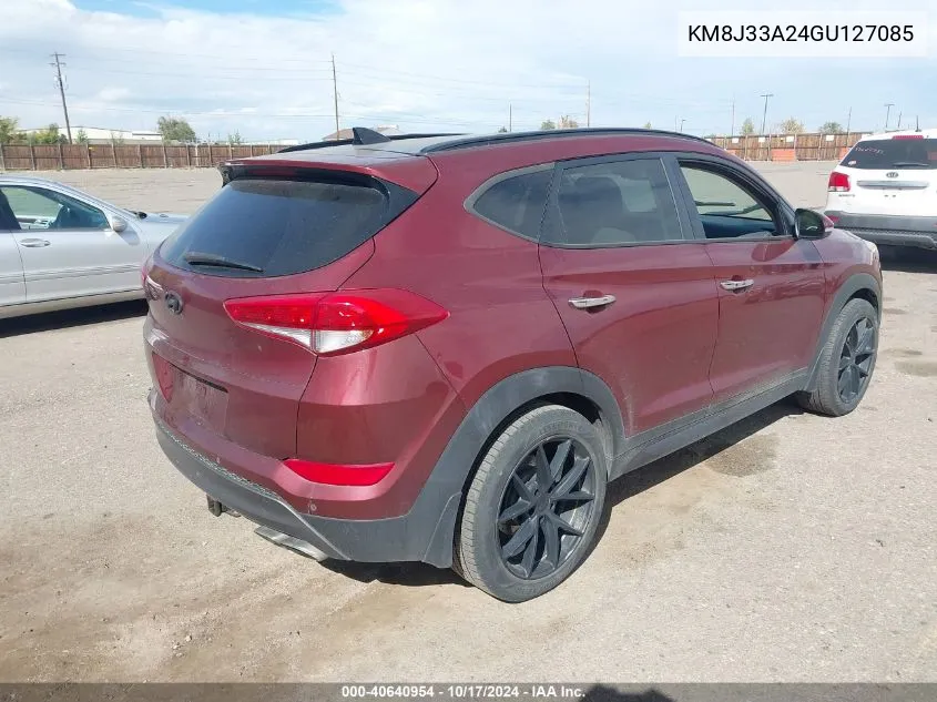 2016 Hyundai Tucson Limited VIN: KM8J33A24GU127085 Lot: 40640954