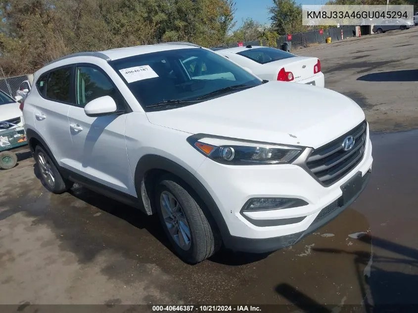 2016 Hyundai Tucson Se VIN: KM8J33A46GU045294 Lot: 40646387