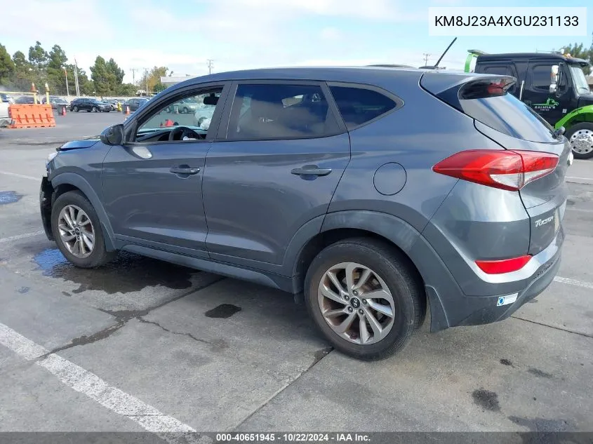 2016 Hyundai Tucson Se VIN: KM8J23A4XGU231133 Lot: 40651945