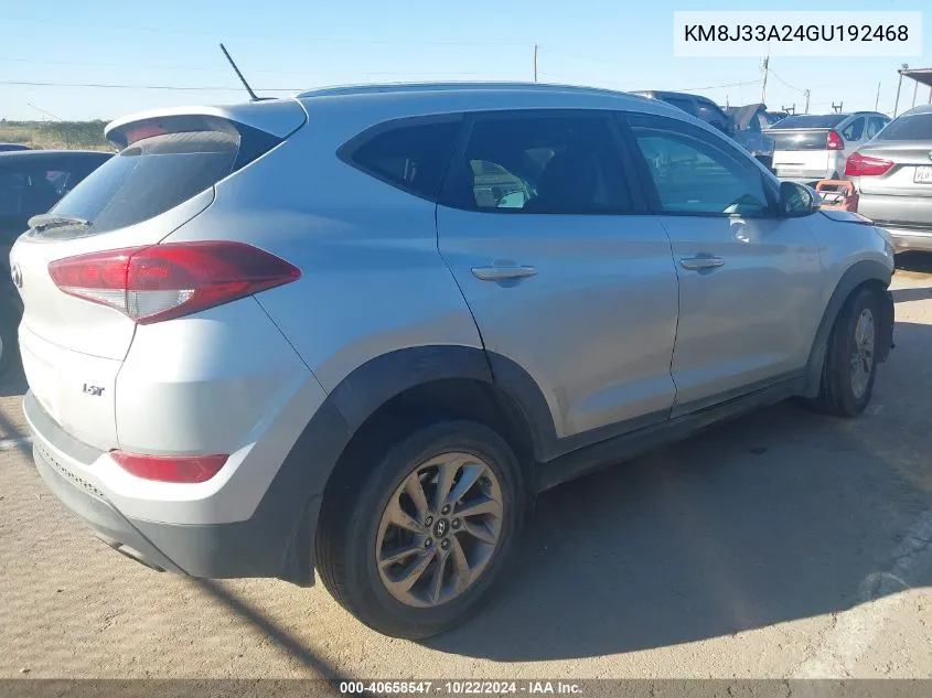 2016 Hyundai Tucson Eco VIN: KM8J33A24GU192468 Lot: 40658547