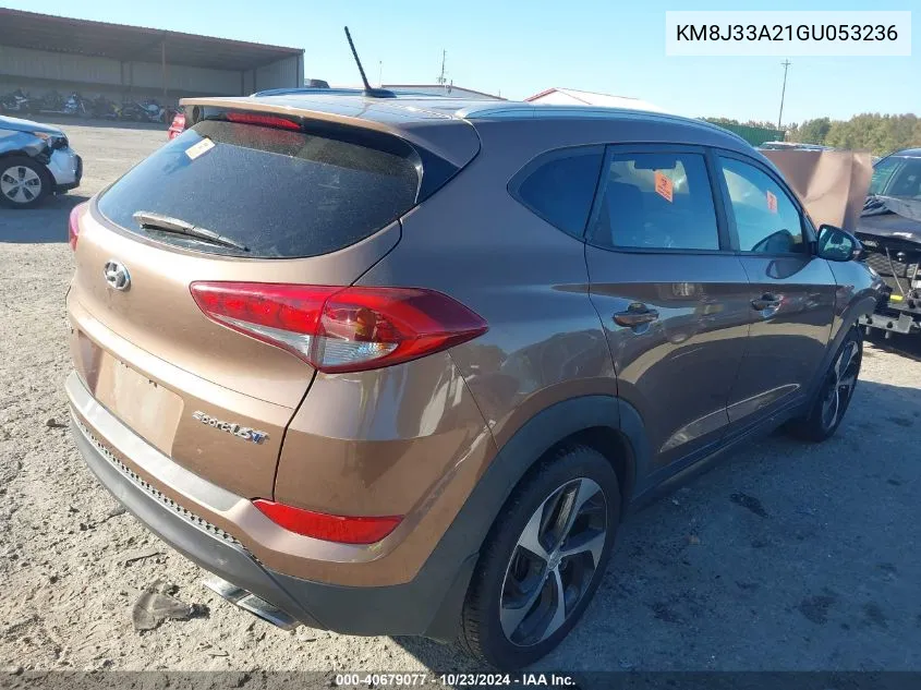 2016 Hyundai Tucson Sport VIN: KM8J33A21GU053236 Lot: 40679077