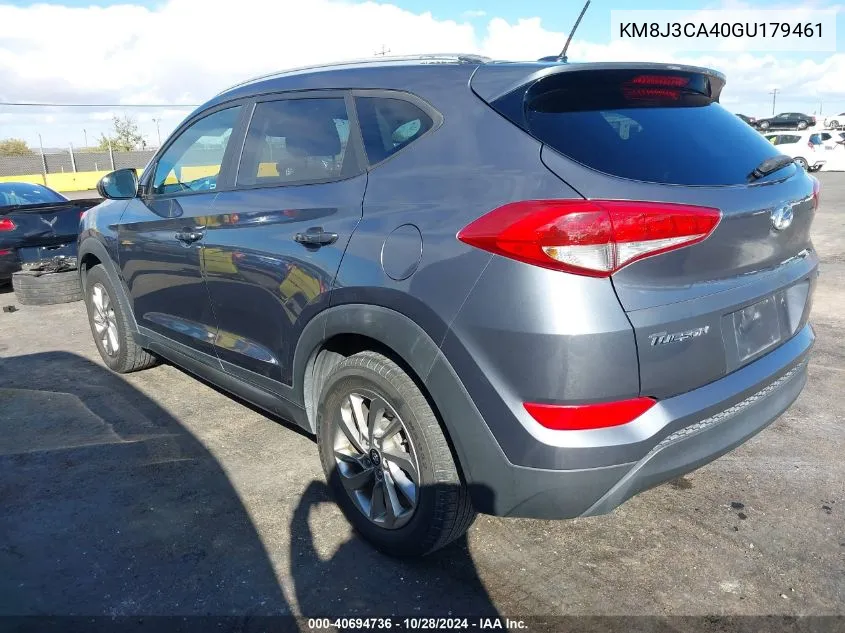 2016 Hyundai Tucson Se VIN: KM8J3CA40GU179461 Lot: 40694736