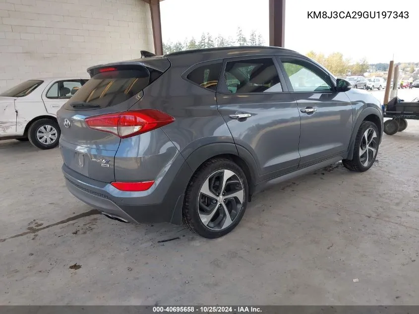 2016 Hyundai Tucson Limited VIN: KM8J3CA29GU197343 Lot: 40695658