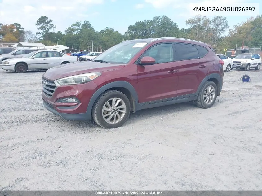 2016 Hyundai Tucson Se VIN: KM8J33A49GU026397 Lot: 40710879