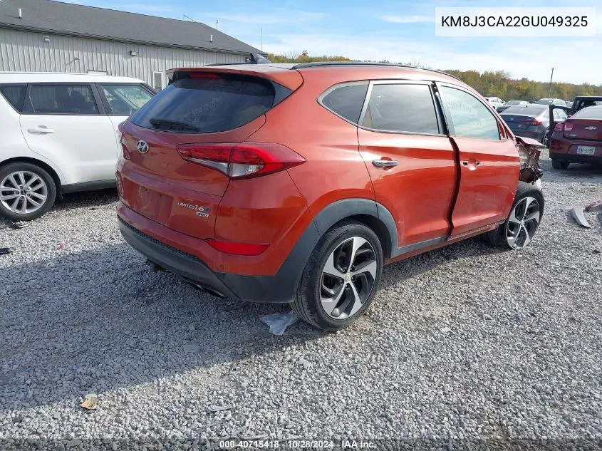 2016 Hyundai Tucson Limited VIN: KM8J3CA22GU049325 Lot: 40715418