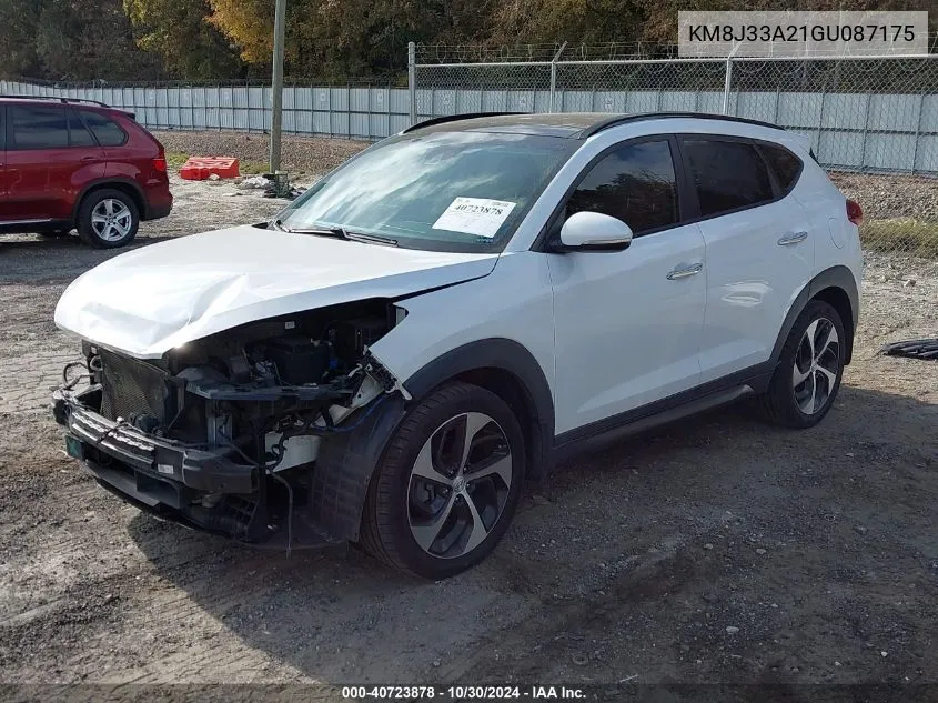 2016 Hyundai Tucson Limited VIN: KM8J33A21GU087175 Lot: 40723878