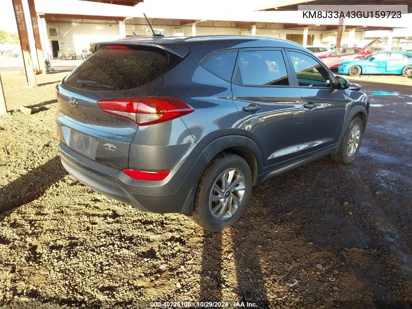 2016 Hyundai Tucson Se VIN: KM8J33A43GU159723 Lot: 40725105