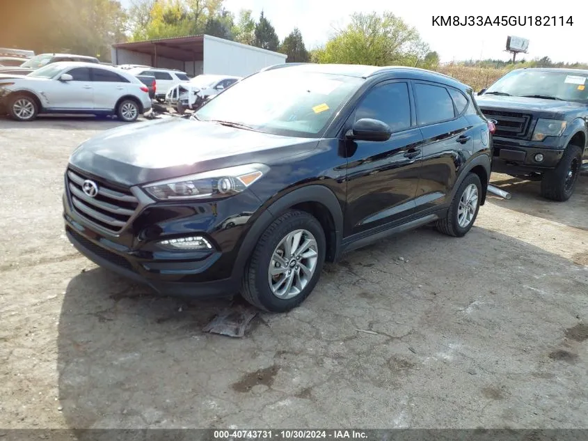 2016 Hyundai Tucson Se VIN: KM8J33A45GU182114 Lot: 40743731