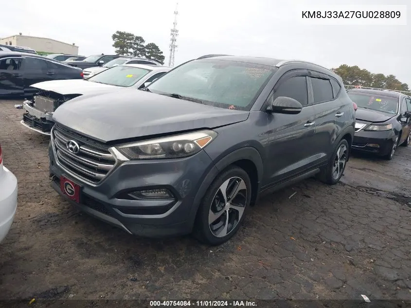 2016 Hyundai Tucson Limited VIN: KM8J33A27GU028809 Lot: 40754084