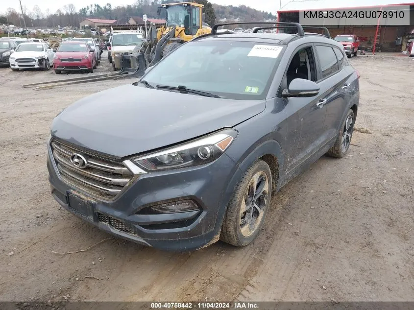 2016 Hyundai Tucson Limited VIN: KM8J3CA24GU078910 Lot: 40758442