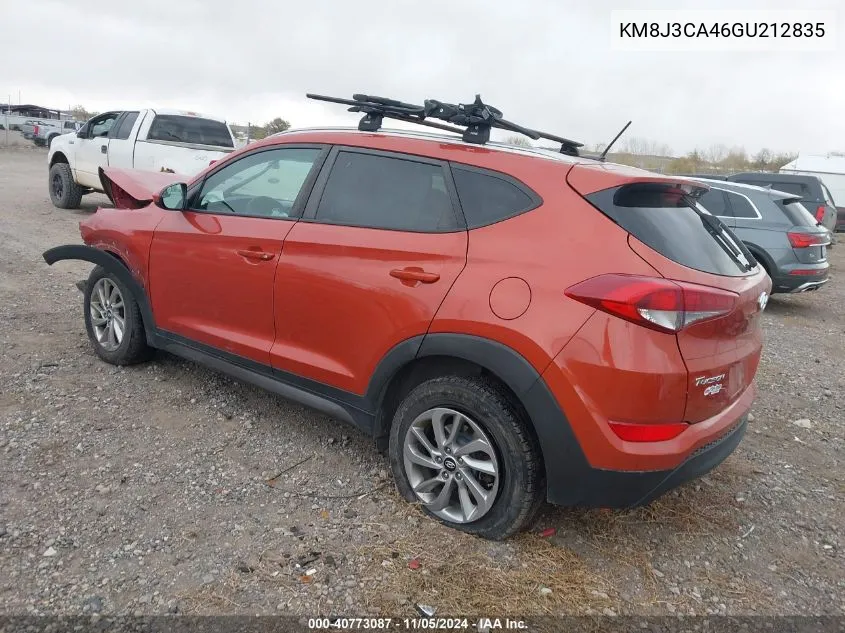 2016 Hyundai Tucson Se VIN: KM8J3CA46GU212835 Lot: 40773087