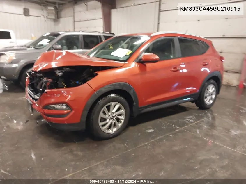 2016 Hyundai Tucson Se VIN: KM8J3CA45GU210915 Lot: 40777489