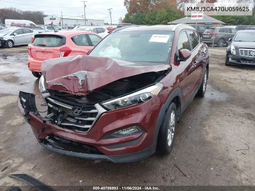 2016 Hyundai Tucson Se VIN: KM8J3CA47GU059625 Lot: 40786993