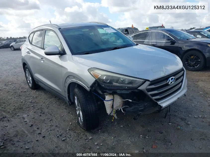 2016 Hyundai Tucson Se VIN: KM8J33A4XGU125312 Lot: 40787885