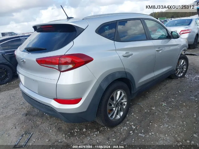 2016 Hyundai Tucson Se VIN: KM8J33A4XGU125312 Lot: 40787885