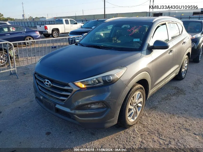 2016 Hyundai Tucson Se VIN: KM8J33A43GU109596 Lot: 40794318