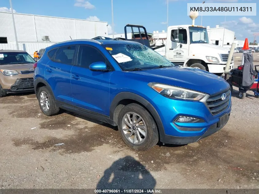 2016 Hyundai Tucson Se VIN: KM8J33A48GU114311 Lot: 40796061