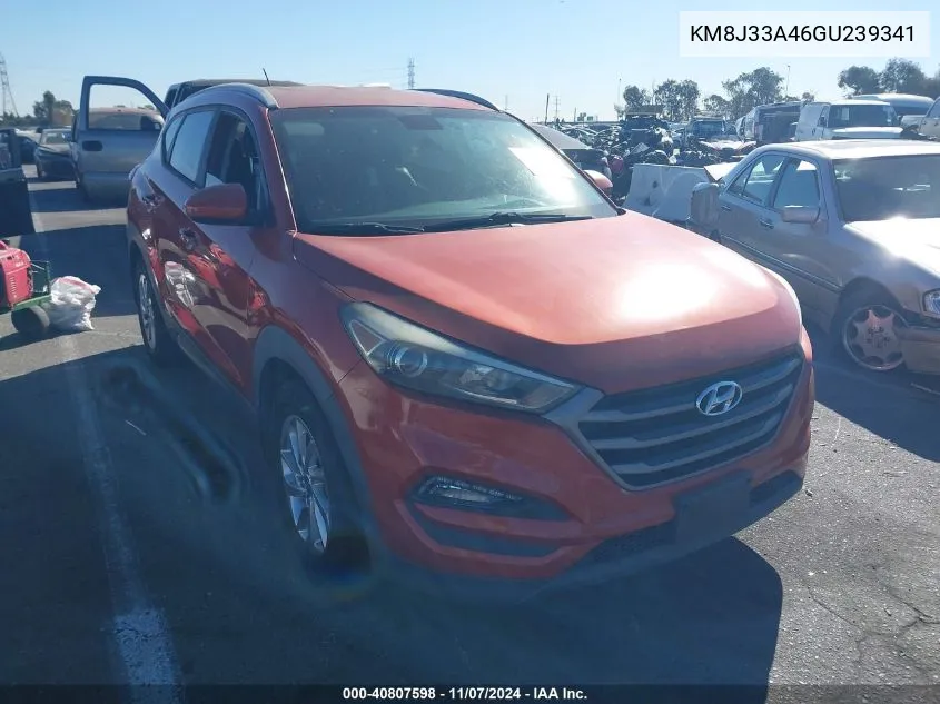 2016 Hyundai Tucson Se VIN: KM8J33A46GU239341 Lot: 40807598