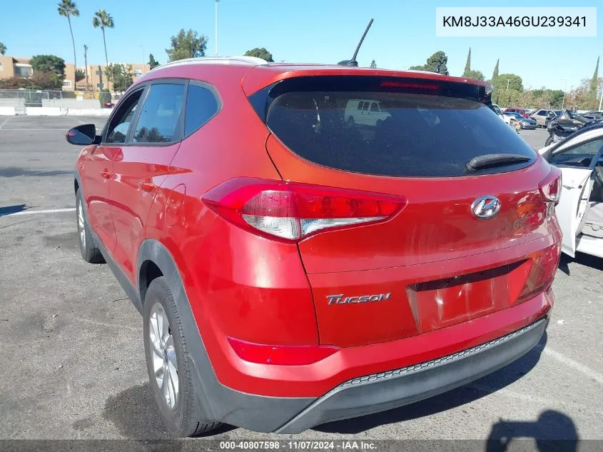 2016 Hyundai Tucson Se VIN: KM8J33A46GU239341 Lot: 40807598