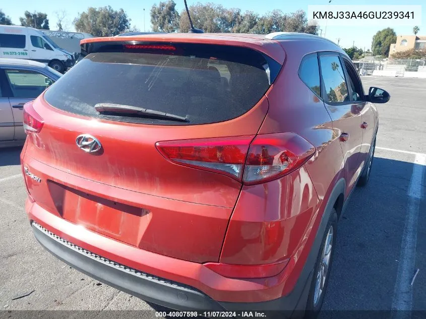 2016 Hyundai Tucson Se VIN: KM8J33A46GU239341 Lot: 40807598