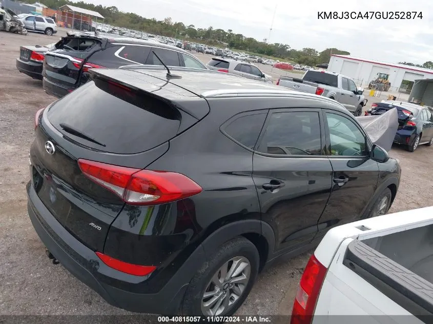 2016 Hyundai Tucson Se VIN: KM8J3CA47GU252874 Lot: 40815057