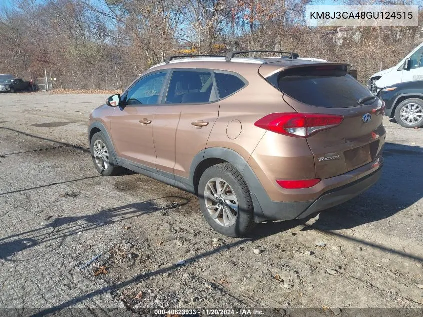 2016 Hyundai Tucson Se VIN: KM8J3CA48GU124515 Lot: 40823933