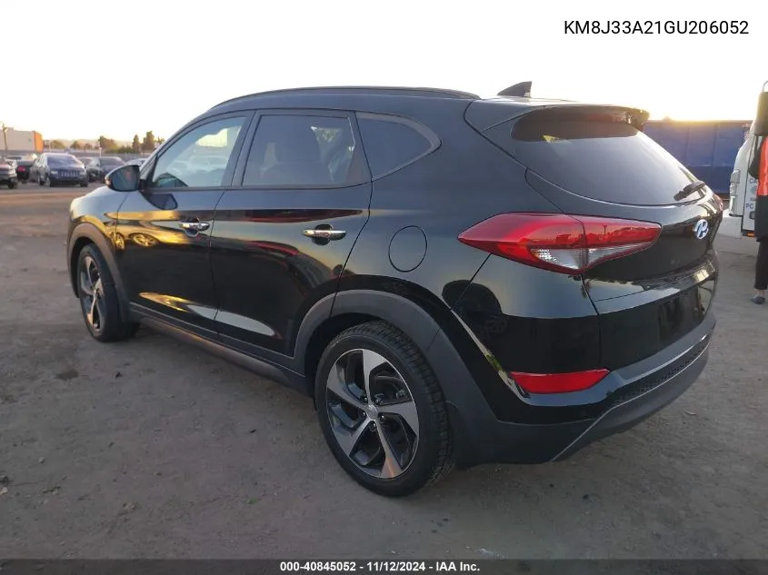 2016 Hyundai Tucson Limited VIN: KM8J33A21GU206052 Lot: 40845052