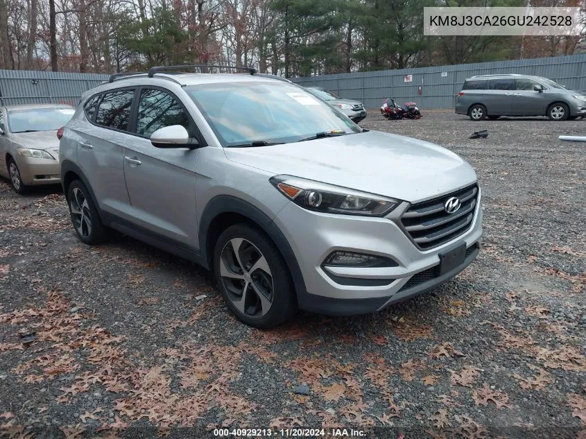 2016 Hyundai Tucson Sport VIN: KM8J3CA26GU242528 Lot: 40929213