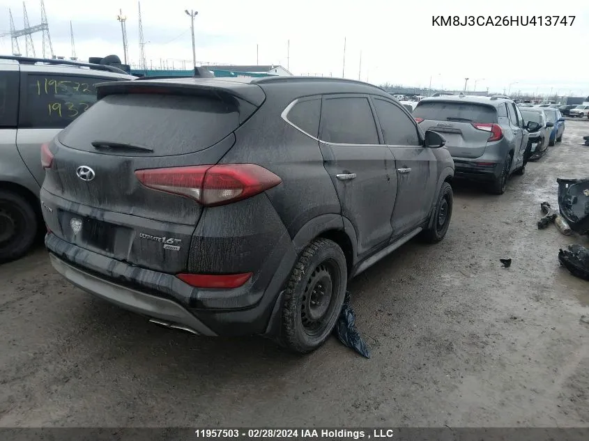 2017 Hyundai Tucson VIN: KM8J3CA26HU413747 Lot: 11957503