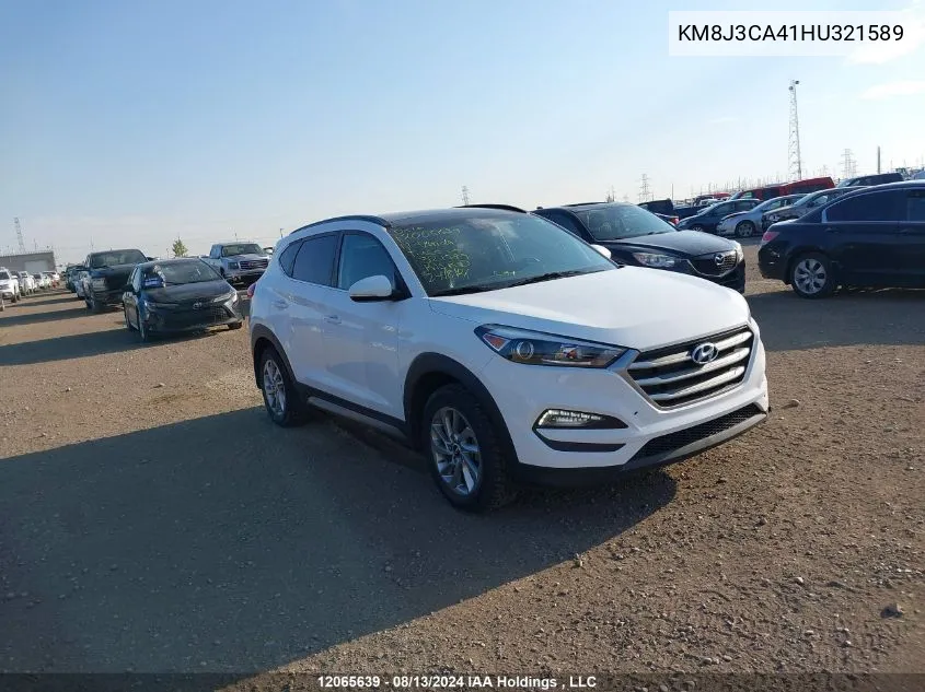 2017 Hyundai Tucson Limited/Sport And Eco/Se VIN: KM8J3CA41HU321589 Lot: 12065639