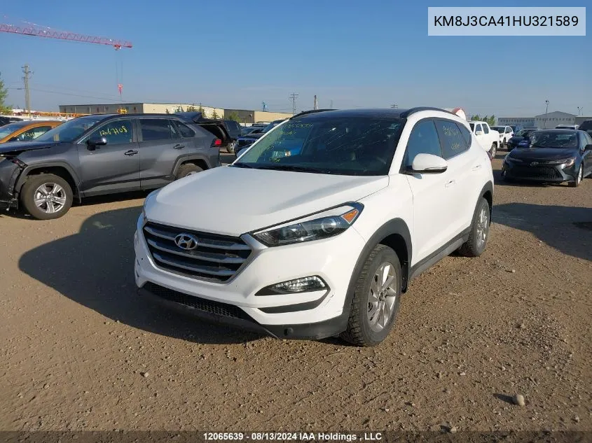 2017 Hyundai Tucson Limited/Sport And Eco/Se VIN: KM8J3CA41HU321589 Lot: 12065639