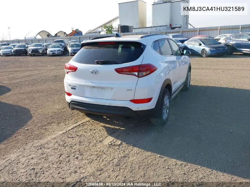 2017 Hyundai Tucson Limited/Sport And Eco/Se VIN: KM8J3CA41HU321589 Lot: 12065639