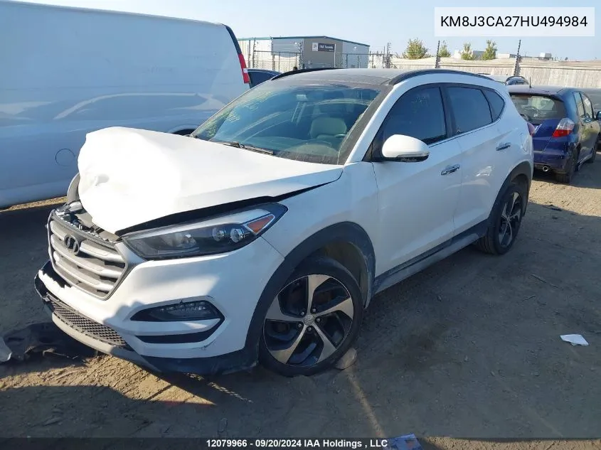 2017 Hyundai Tucson Limited VIN: KM8J3CA27HU494984 Lot: 12079966