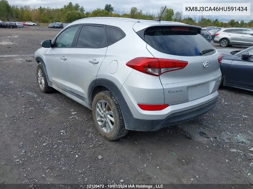 2017 Hyundai Tucson Limited/Sport And Eco/Se VIN: KM8J3CA46HU591434 Lot: 12120472