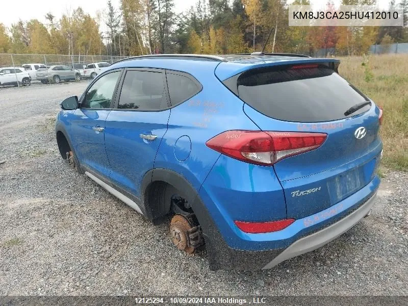 2017 Hyundai Tucson Limited/Sport And Eco/Se VIN: KM8J3CA25HU412010 Lot: 12125294