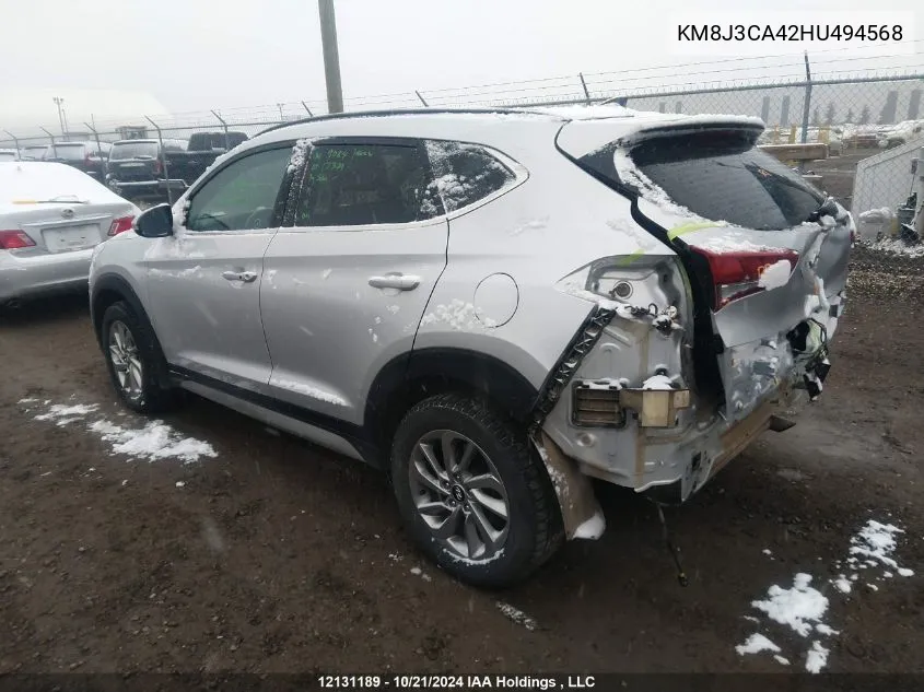 KM8J3CA42HU494568 2017 Hyundai Tucson Luxury