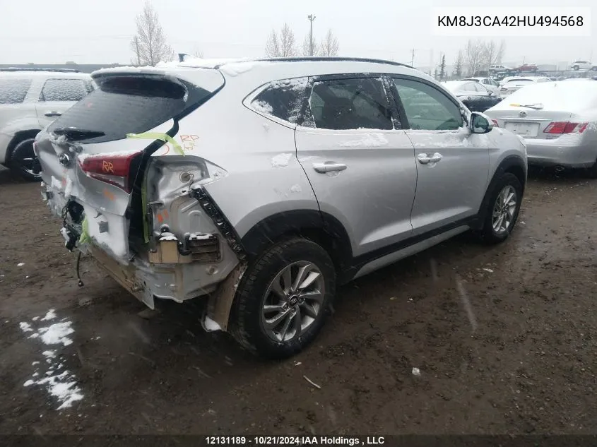 KM8J3CA42HU494568 2017 Hyundai Tucson Luxury