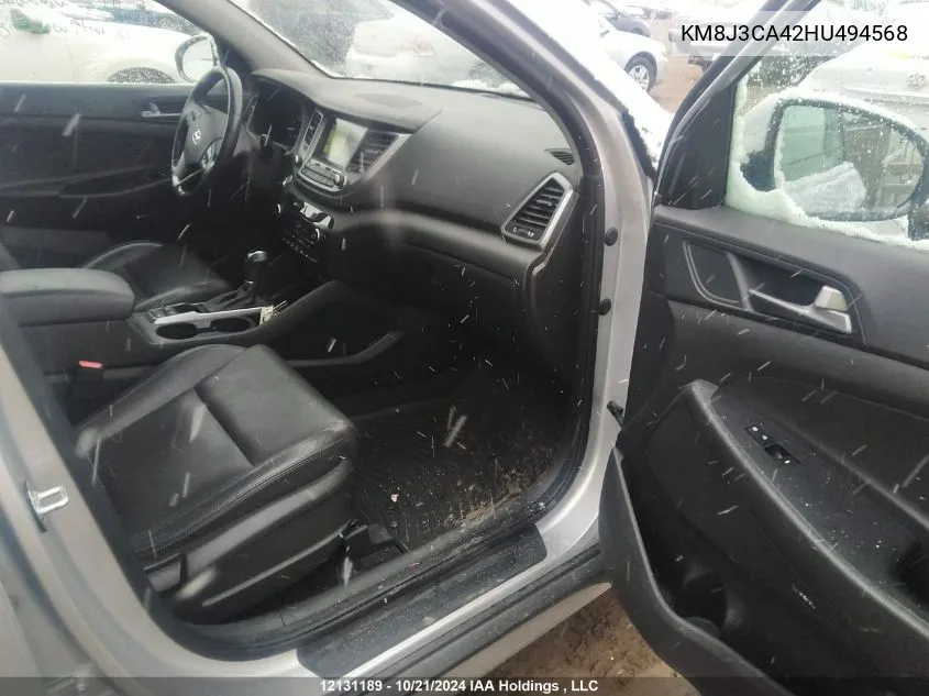 KM8J3CA42HU494568 2017 Hyundai Tucson Luxury