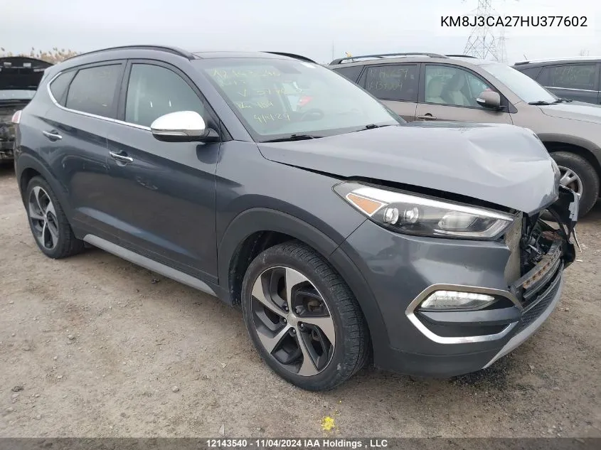 2017 Hyundai Tucson Limited VIN: KM8J3CA27HU377602 Lot: 12143540