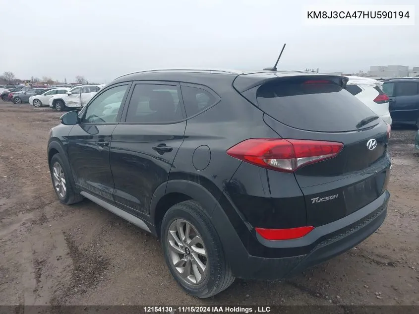 2017 Hyundai Tucson Premium VIN: KM8J3CA47HU590194 Lot: 12154130