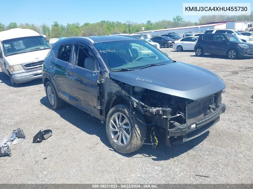 2017 Hyundai Tucson Se VIN: KM8J3CA4XHU455730 Lot: 39231823