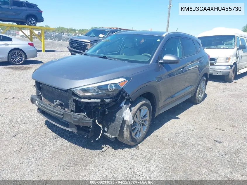 2017 Hyundai Tucson Se VIN: KM8J3CA4XHU455730 Lot: 39231823