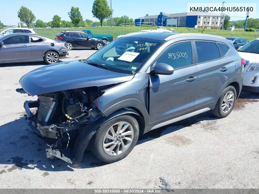 2017 Hyundai Tucson Se VIN: KM8J3CA48HU565160 Lot: 39315005