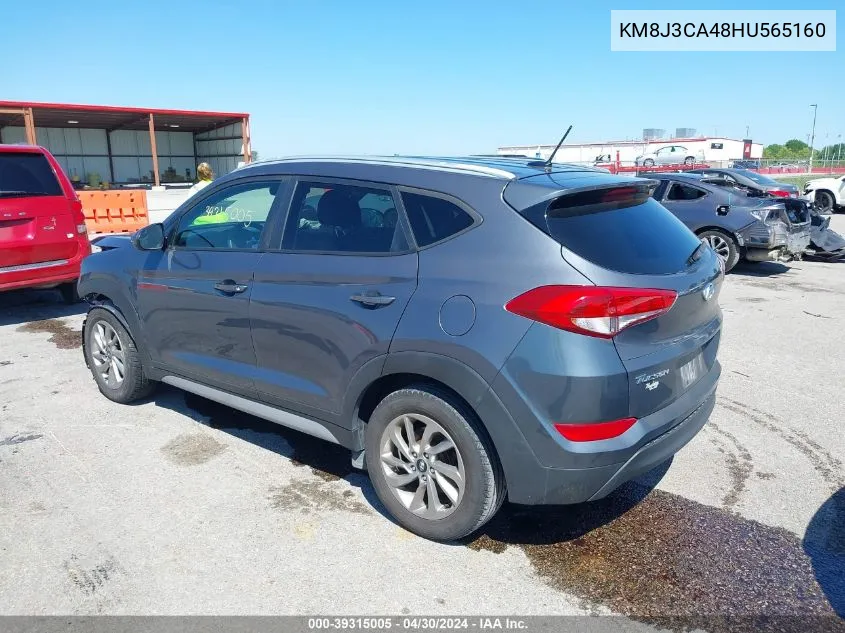 2017 Hyundai Tucson Se VIN: KM8J3CA48HU565160 Lot: 39315005