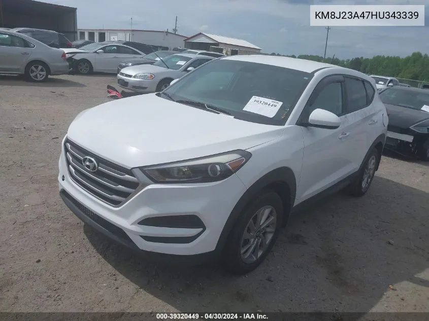 KM8J23A47HU343339 2017 Hyundai Tucson Se