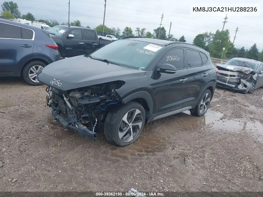 2017 Hyundai Tucson Limited VIN: KM8J3CA21HU288236 Lot: 39362150