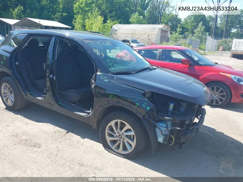 2017 Hyundai Tucson Se VIN: KM8J23A43HU533204 Lot: 39406538