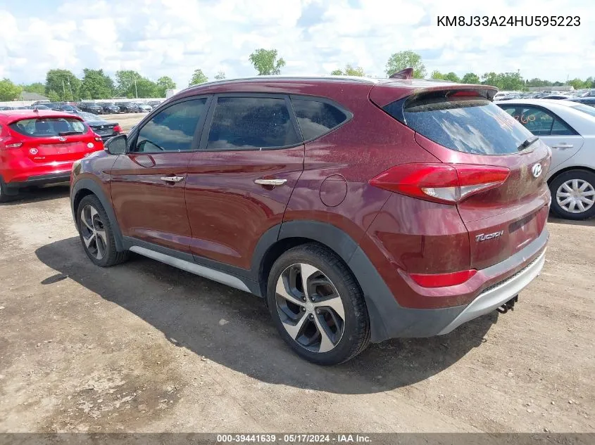 2017 Hyundai Tucson Limited VIN: KM8J33A24HU595223 Lot: 39441639