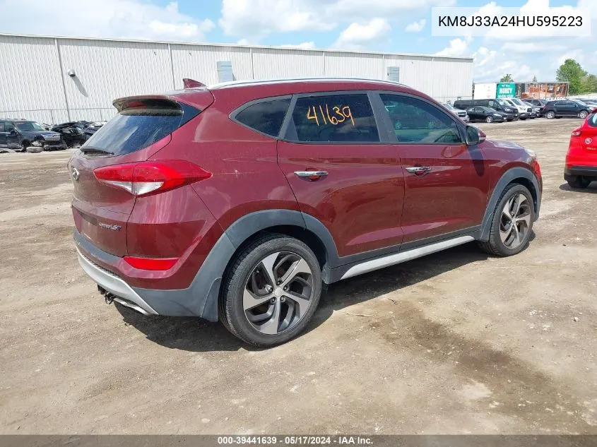 2017 Hyundai Tucson Limited VIN: KM8J33A24HU595223 Lot: 39441639